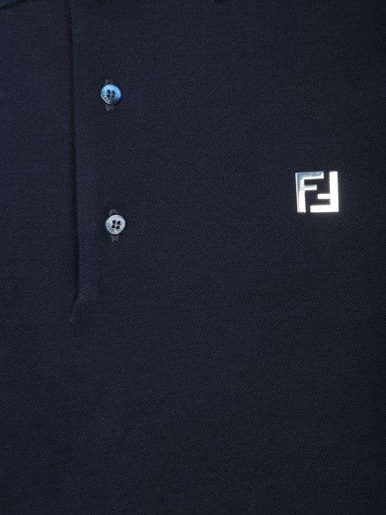 25SS 펜디 FF 메탈 피케 폴로 티셔츠 FY0985 AUA5 F0QB0 Blue - FENDI