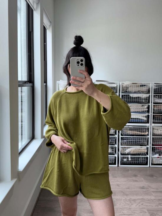  Sønderhaus 숏팬츠 Jeanie 반바지 모스 - OTHER BRANDS