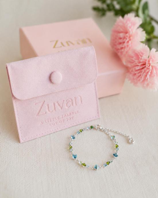  주반 팔찌 오션 미스트 멀티 스톤 브레이슬릿 - ZUVAN