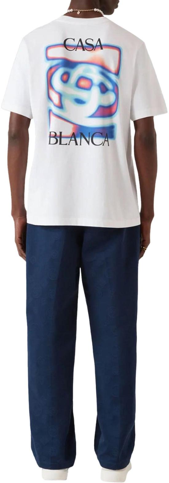 26SS 카사블랑카 탑 HEATMAPCLASSICTSHIRTBRIGHTWHITEJERSEY - CASABLANCA