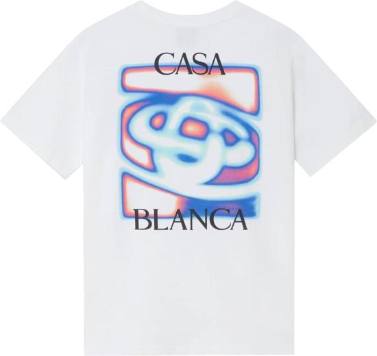 26SS 카사블랑카 탑 HEATMAPCLASSICTSHIRTBRIGHTWHITEJERSEY