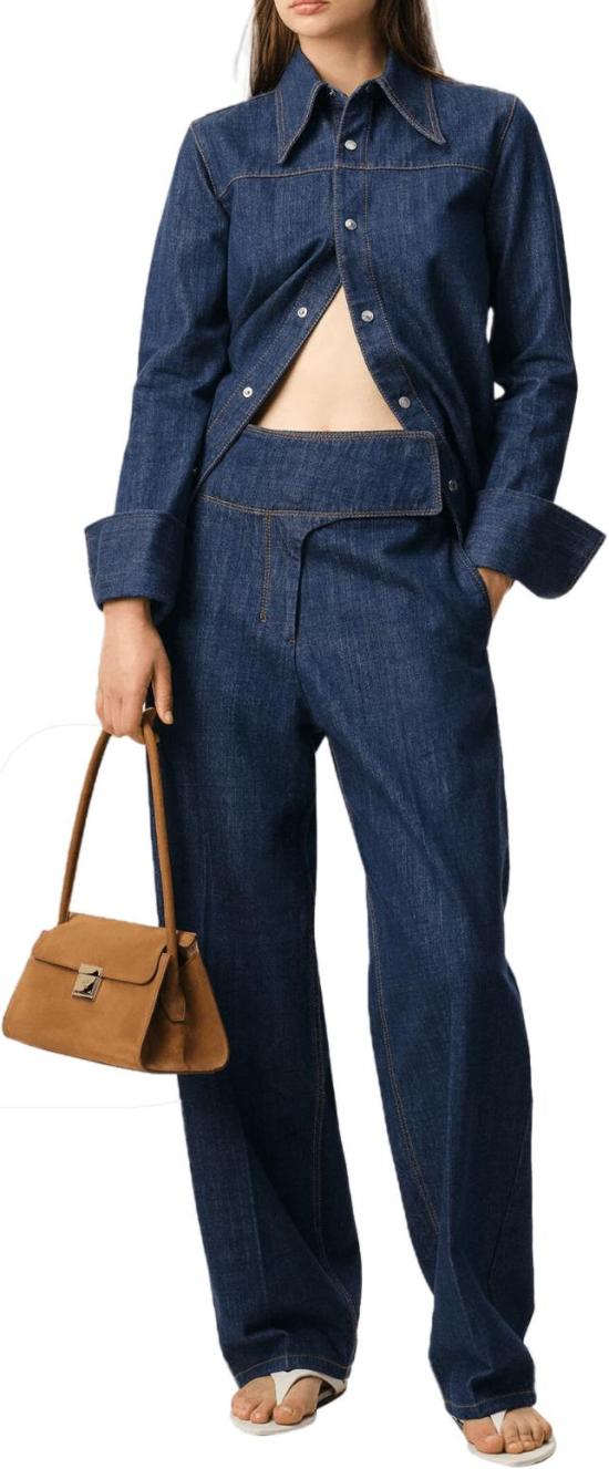 26SS 아미 데님 셔츠 CHEMISEAVECCOLENPOINTEINDIGOFSH832DE0122 NAVY - AMI
