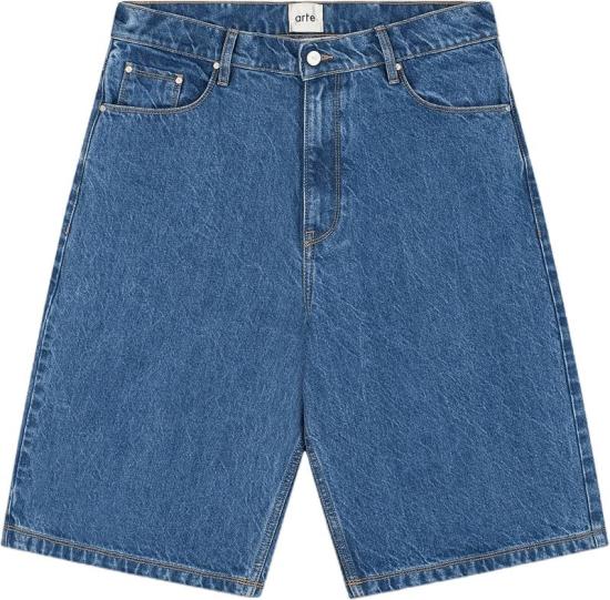 26SS 아르떼 앤트워프 숏팬츠 ROUNDPOCKETDENIMSHORTSRAWDENIM BLUE