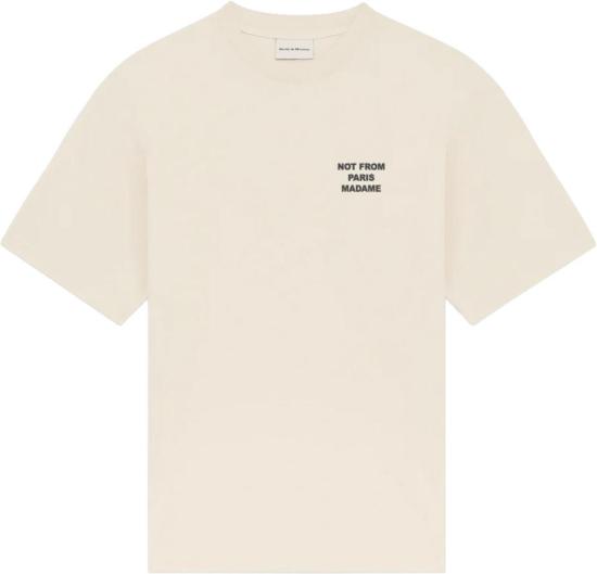 26FW 드롤드무슈 반팔 티셔츠 SLOGANTSHIRT BEIGE