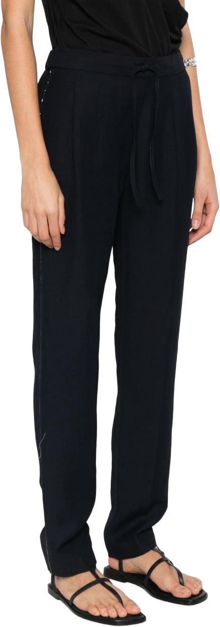 26SS 파비아나 필리피 플루이드 린넨 비스코스 트라우저 PAD276F366M1505146 NAVY - FABIANA FILIPPI