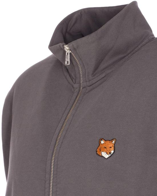 25FW 메종키츠네 폭스 헤드 지퍼 레귤러 스웨트셔츠 PM02134KM0340P180 DONKERGREY - MAISON KITSUNE
