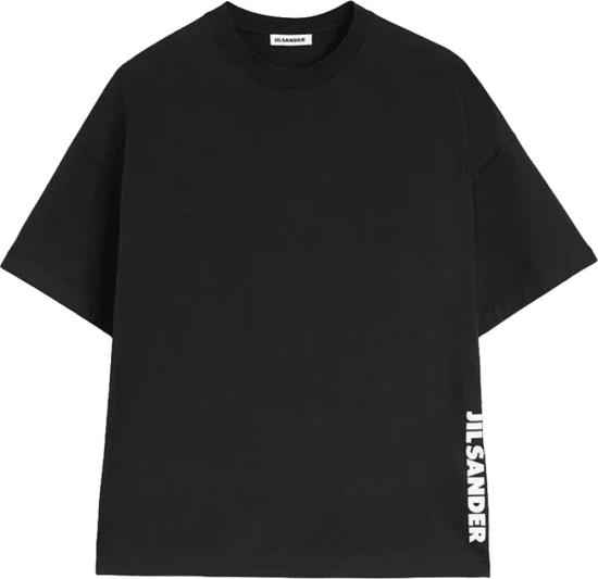 26FW 질샌더 반팔 티셔츠 JILSANDERJ22GC0277J20348001LOGOPRINTTSHIRTSHORTSLEEVETSHIRTSBLACK