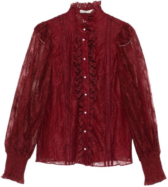 25FW 앨리스 앤 올리비아 블라우스 CC510L26014I606 MAROON