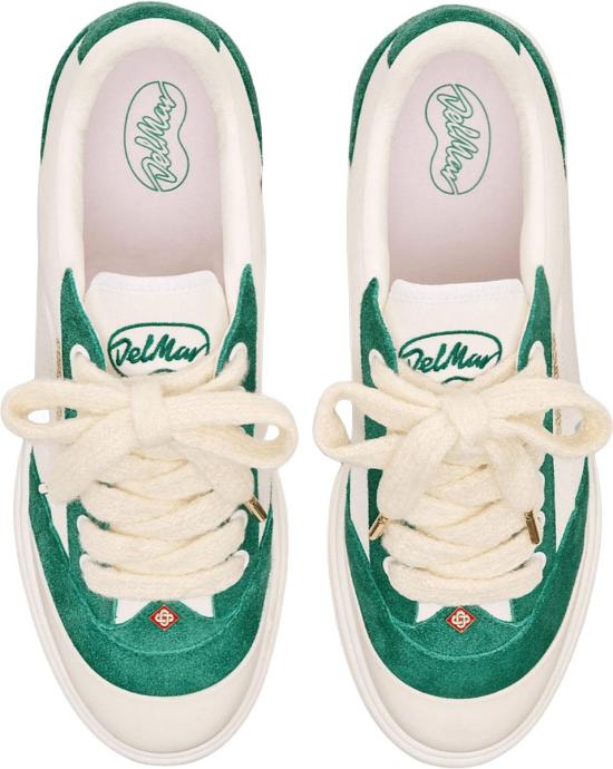 26FW 카사블랑카 스니커즈 CASABLANCASNK02502DELMARSNEAKERSSNEAKERSGREENDESSIN WHITE - CASABLANCA