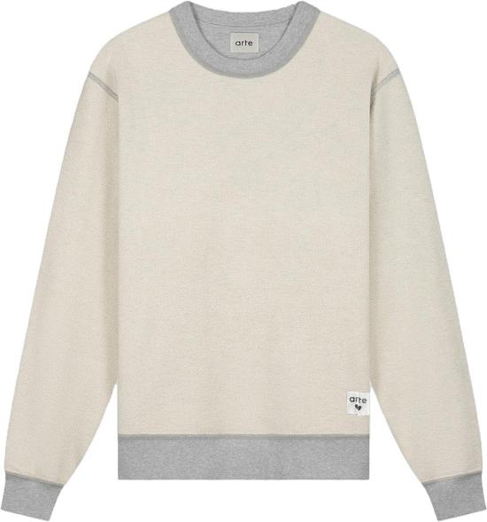 26SS 아르떼 앤트워프 스웨터 REVERSIBLELABELCREWNECKSWEATER LICHTGREY