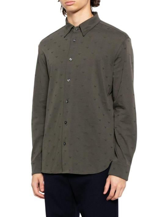 26SS 엠포리오 아르마니 셔츠 EM005446AF10762F8248 DONKERGREEN - EMPORIO ARMANI