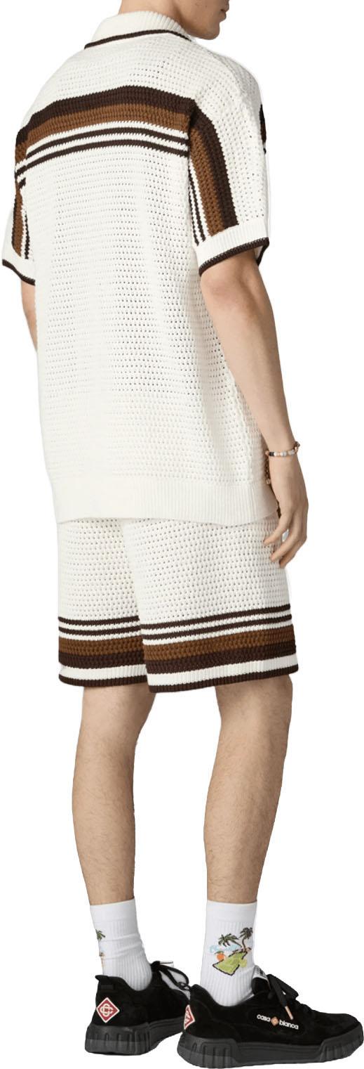 26FW 카사블랑카 반팔 셔츠 GEHAAIDEOVERHEMD WHITE - CASABLANCA