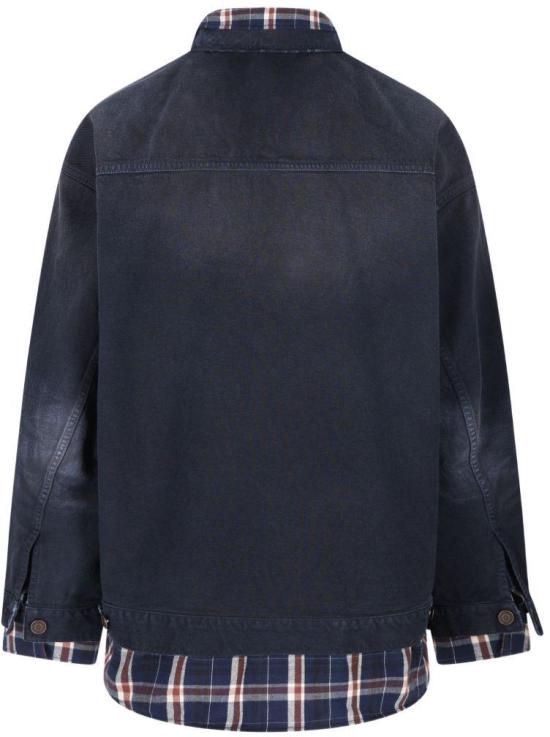 26SS 발렌시아가 패치드 셔츠 재킷 857174TTW648074 NAVY - BALENCIAGA