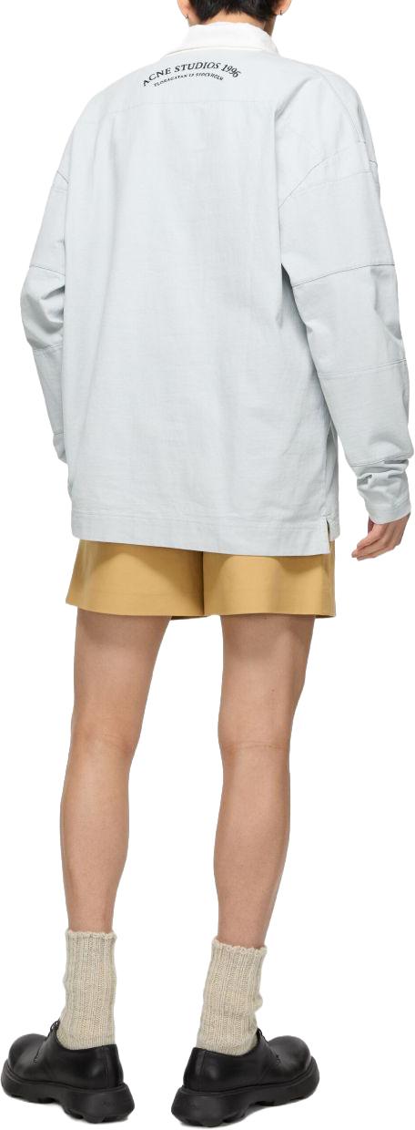 25FW 아크네 스튜디오 로고 티셔츠 CL0396AAA LICHTGREY - ACNE STUDIOS