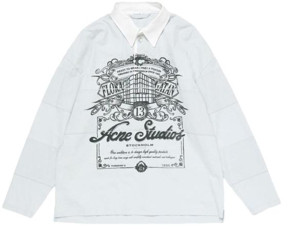 25FW 아크네 스튜디오 로고 티셔츠 CL0396AAA LICHTGREY