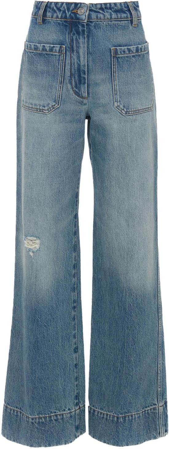 26FW 빅토리아 베컴 데님 팬츠 ALINAJEANREGULARWORNBLUEWASH LICHTBLUE