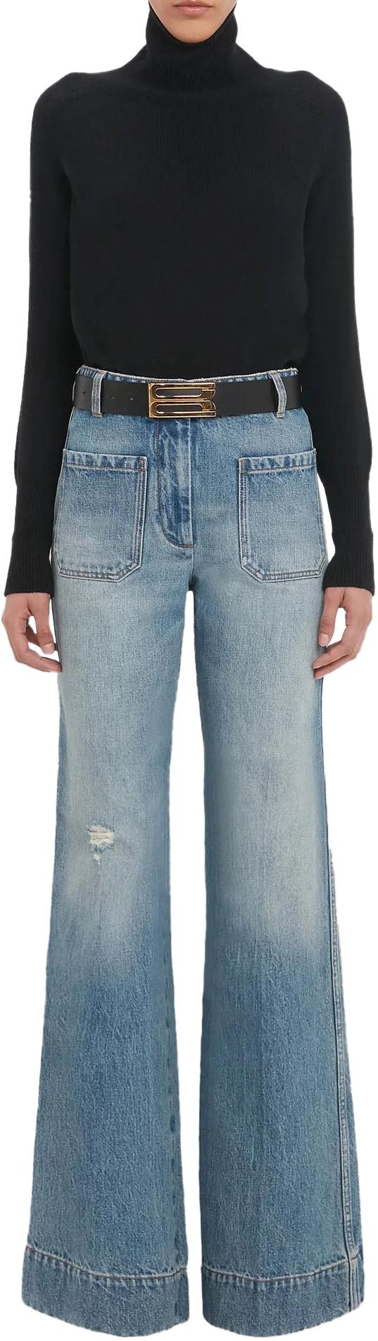 26FW 빅토리아 베컴 데님 팬츠 ALINAJEANREGULARWORNBLUEWASH LICHTBLUE - VICTORIA BECKHAM