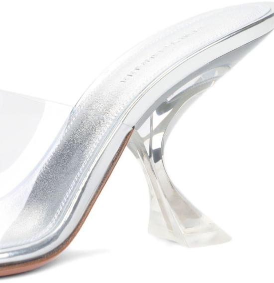 25FW 아미나 무아디 뮬/슬리퍼 14S363531TAYTRANSPARENT SILVER - AMINA MUADDI