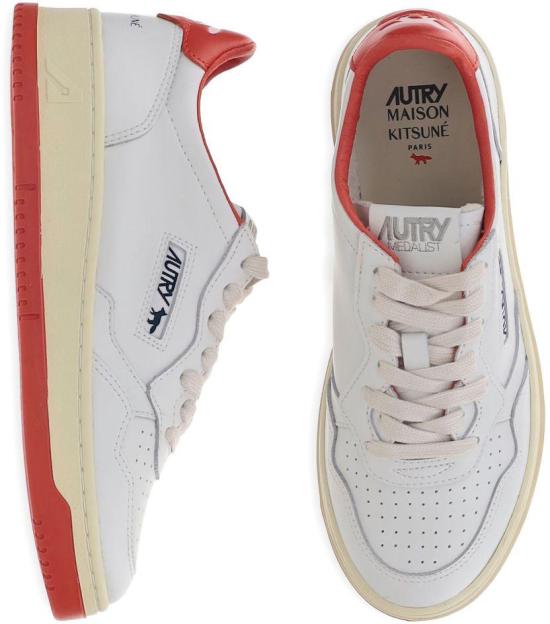 25FW 오트리 메달리스트 로우 레더 스니커즈 AULWMK02 WHITE - AUTRY