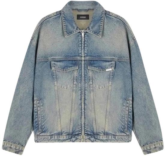 26SS 리프레젠트 데님 자켓 R4DENIMJACKETBLUECREAM LICHTBLUE