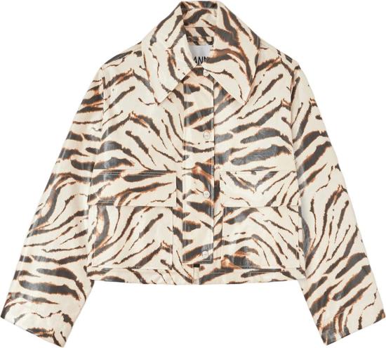 26FW 가니 자켓 GANNIA1130009135PRINTEDLAMINATEDCOTTONCANVASBARNJACKETJACKETSOFFWHITEDESSIN DIVERS