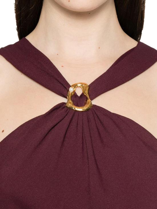 26SS 포르테포르테 롱 원피스 14884MYDRESSRUBY MAROON - FORTE FORTE