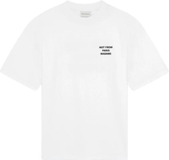 26FW 드롤드무슈 반팔 티셔츠 SLOGANTSHIRT2 WHITE