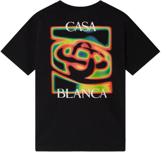 26SS 카사블랑카 탑 HEATMAPCLASSICTSHIRTBLACKJERSEY