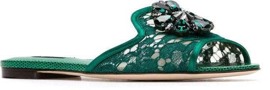  돌체앤가바나 뮬/슬리퍼 CQ0023AG6678M072 DONKERGREEN - DOLCE & GABBANA