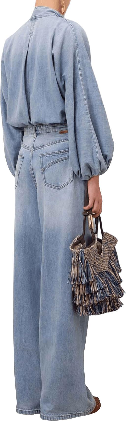 26FW 짐머만 블라우스 INDRADENIMDASBLOUS LICHTBLUE - ZIMMERMANN