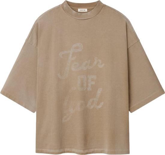 26FW 피어오브갓 반팔 티셔츠 FEAROFGOD9TSHIRT BEIGE