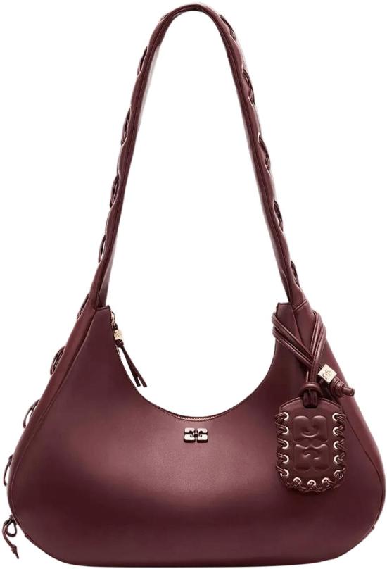 26SS 가니 숄더백 HOBOMEDUMLACESBURGUNDY MAROON