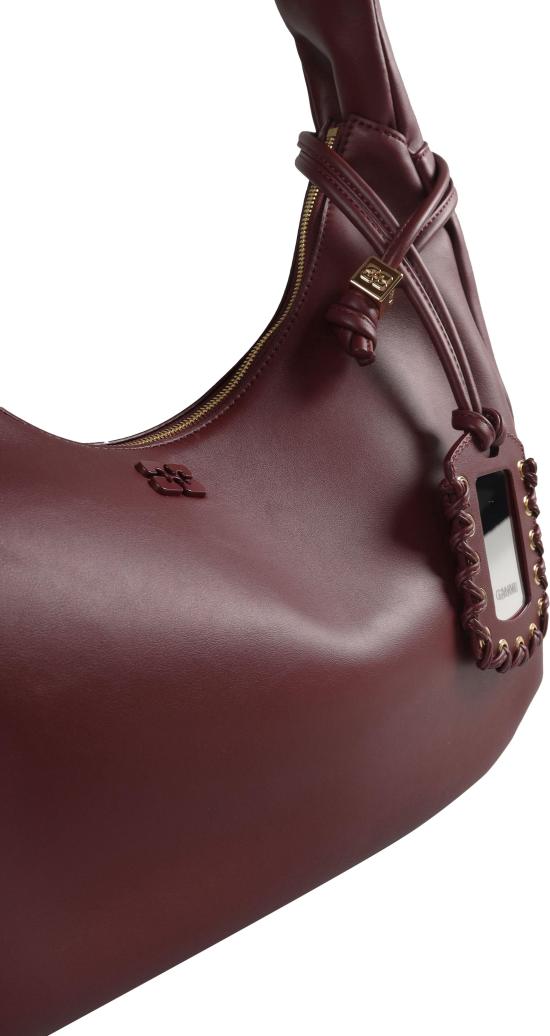 26SS 가니 숄더백 HOBOMEDUMLACESBURGUNDY MAROON - GANNI