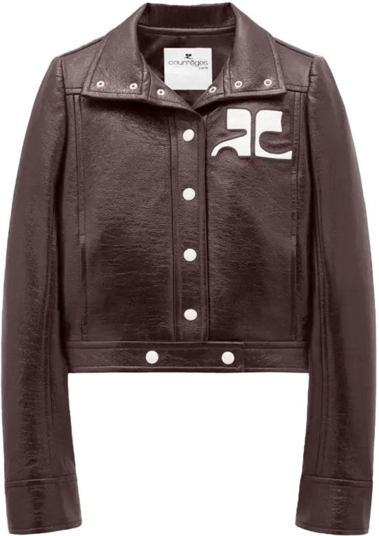 26FW 쿠레쥬 가죽 자켓 REEDITIONVINYLJACKET BROWN
