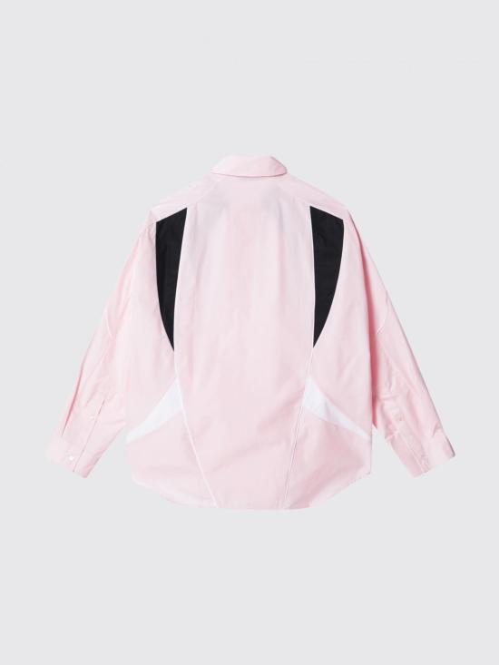 26SS 아크네 스튜디오 자수 로고 버튼업 셔츠 BB0671 DR5 Pink - ACNE STUDIOS