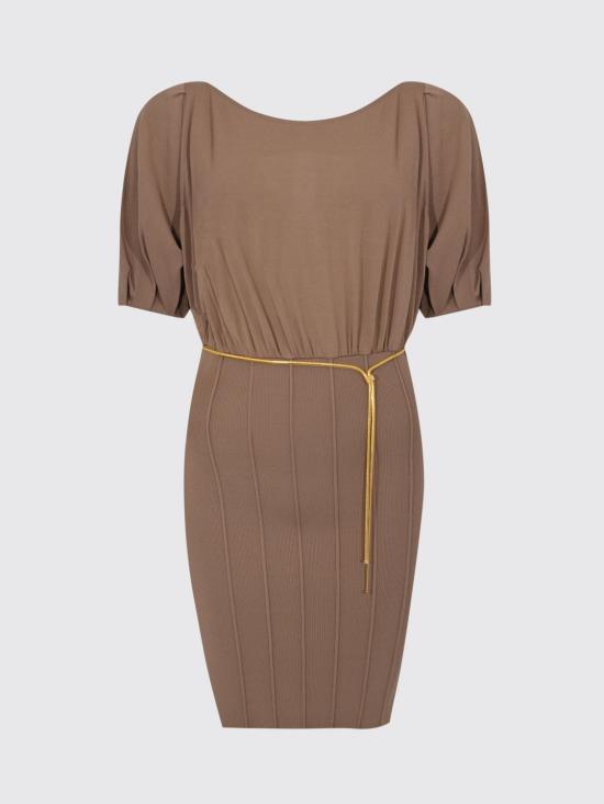 26SS 엘리자베타프랜치 미디 원피스 AM94T62E2 229 Earth - ELISABETTA FRANCHI