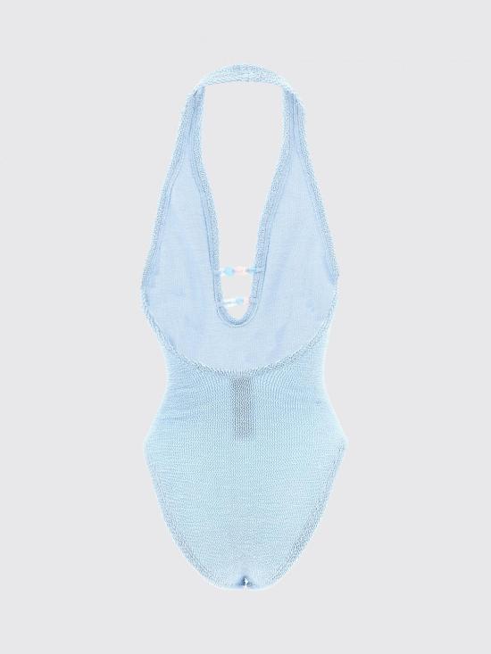 26SS 훈자 지 원피스 수영복 ADRIANABEADEDSWIM METALLICICE Blue - HUNZA G