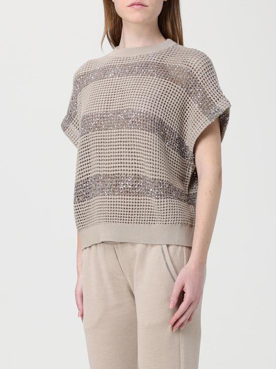 26SS 브루넬로 쿠치넬리 스웨터 M58772820 CKH72 Sand - BRUNELLO CUCINELLI