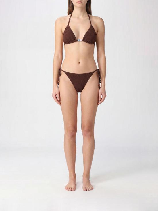 26SS 훈자 지 원피스 수영복 GINABEADEDBIKINI METALLICCHOCOLATE Brown