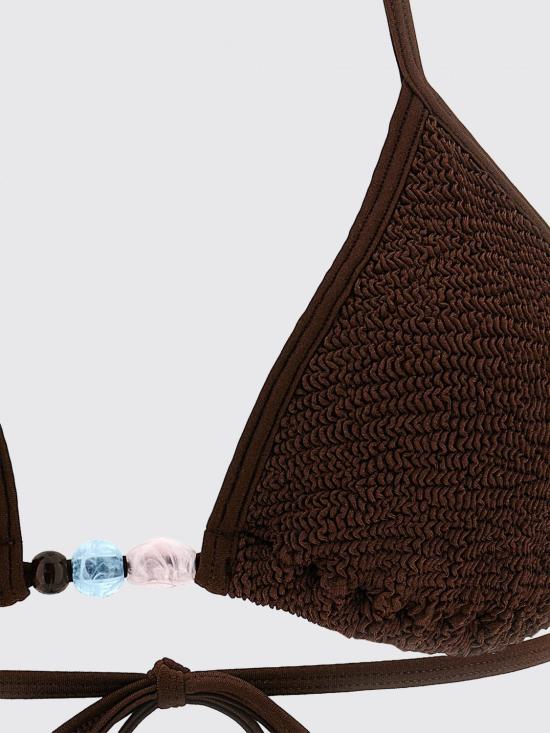 26SS 훈자 지 원피스 수영복 GINABEADEDBIKINI METALLICCHOCOLATE Brown - HUNZA G