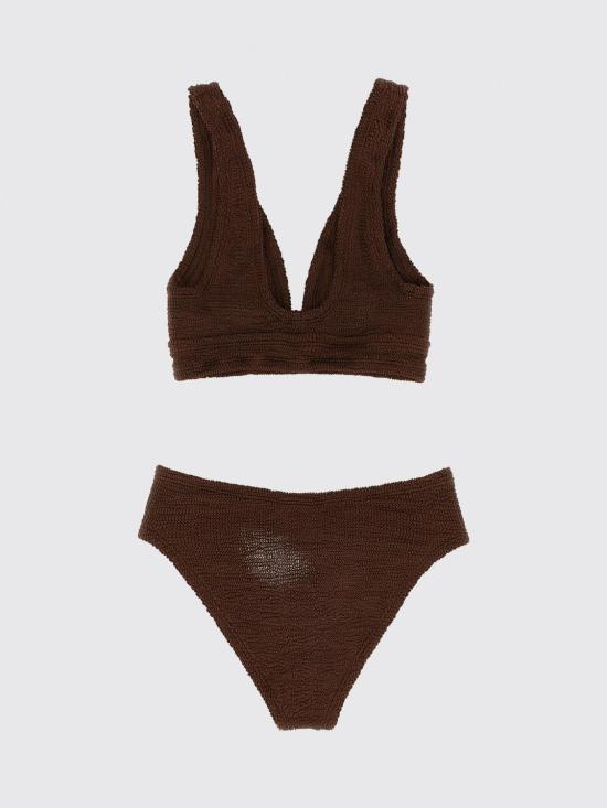 26SS 훈자 지 원피스 수영복 ANGELBIKINI METALLICCHOCOLATE Brown - HUNZA G