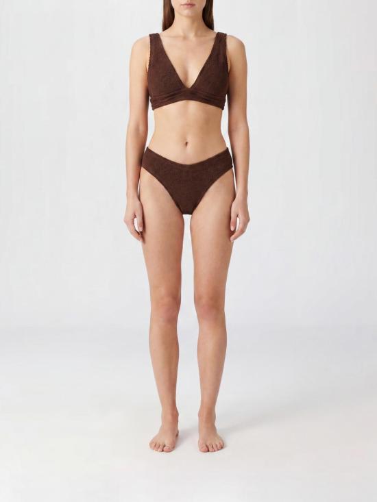 26SS 훈자 지 원피스 수영복 ANGELBIKINI METALLICCHOCOLATE Brown