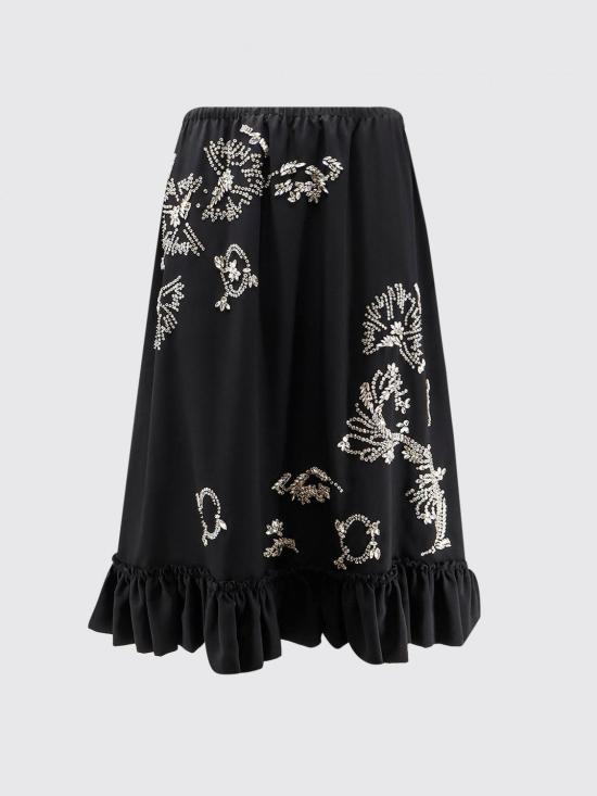 26SS 드리스 반 노튼 스커트 2610108993078 900 Black - DRIES VAN NOTEN