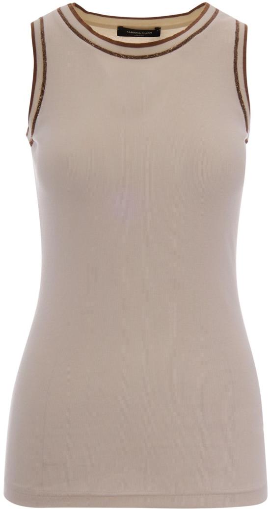 26SS 파비아나 필리피 민소매 티셔츠 8058036191744 BEIGE