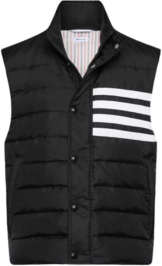 26SS 톰브라운 패딩 조끼 LIGHTWEIGHTDOWNFILL4BARVEST23INSHINYRIPSTOP1 BLACK