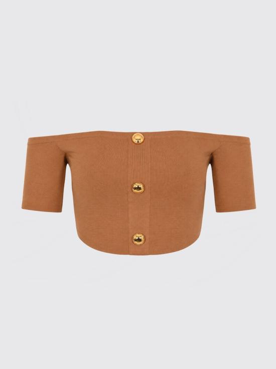 26SS 엘리자베타프랜치 탑 TK86B62E2 AI6 Green - ELISABETTA FRANCHI