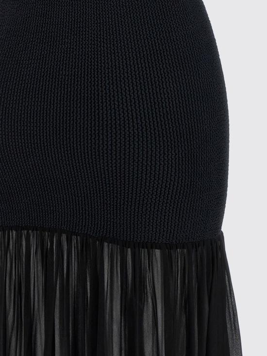 26SS 훈자 지 롱 원피스 NANCYHYBRIDDRESS Black - HUNZA G