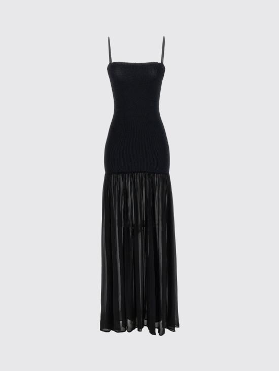 26SS 훈자 지 롱 원피스 NANCYHYBRIDDRESS Black - HUNZA G