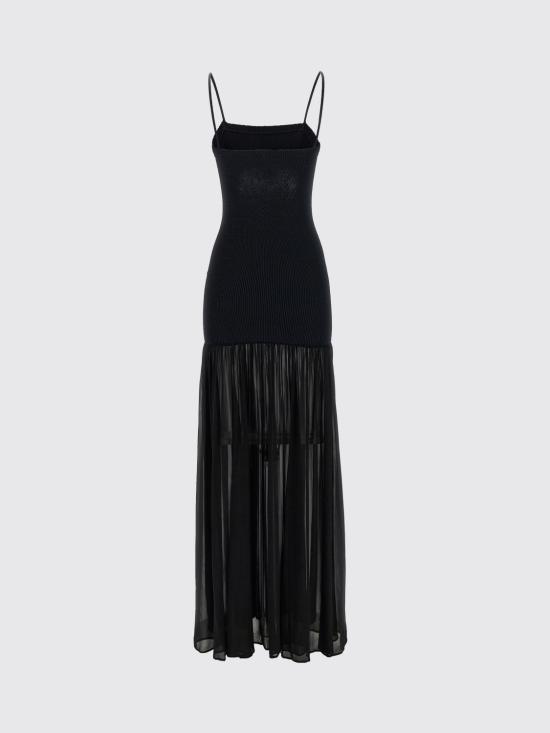 26SS 훈자 지 롱 원피스 NANCYHYBRIDDRESS Black - HUNZA G