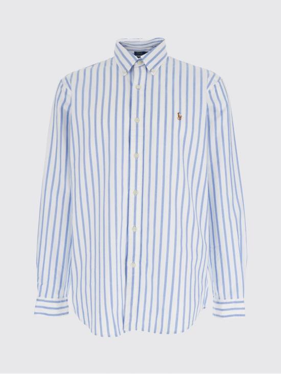 26SS 폴로 랄프로렌 커스텀핏 스트라이프 옥스포드 셔츠 710906622 001 White - POLO RALPH LAUREN